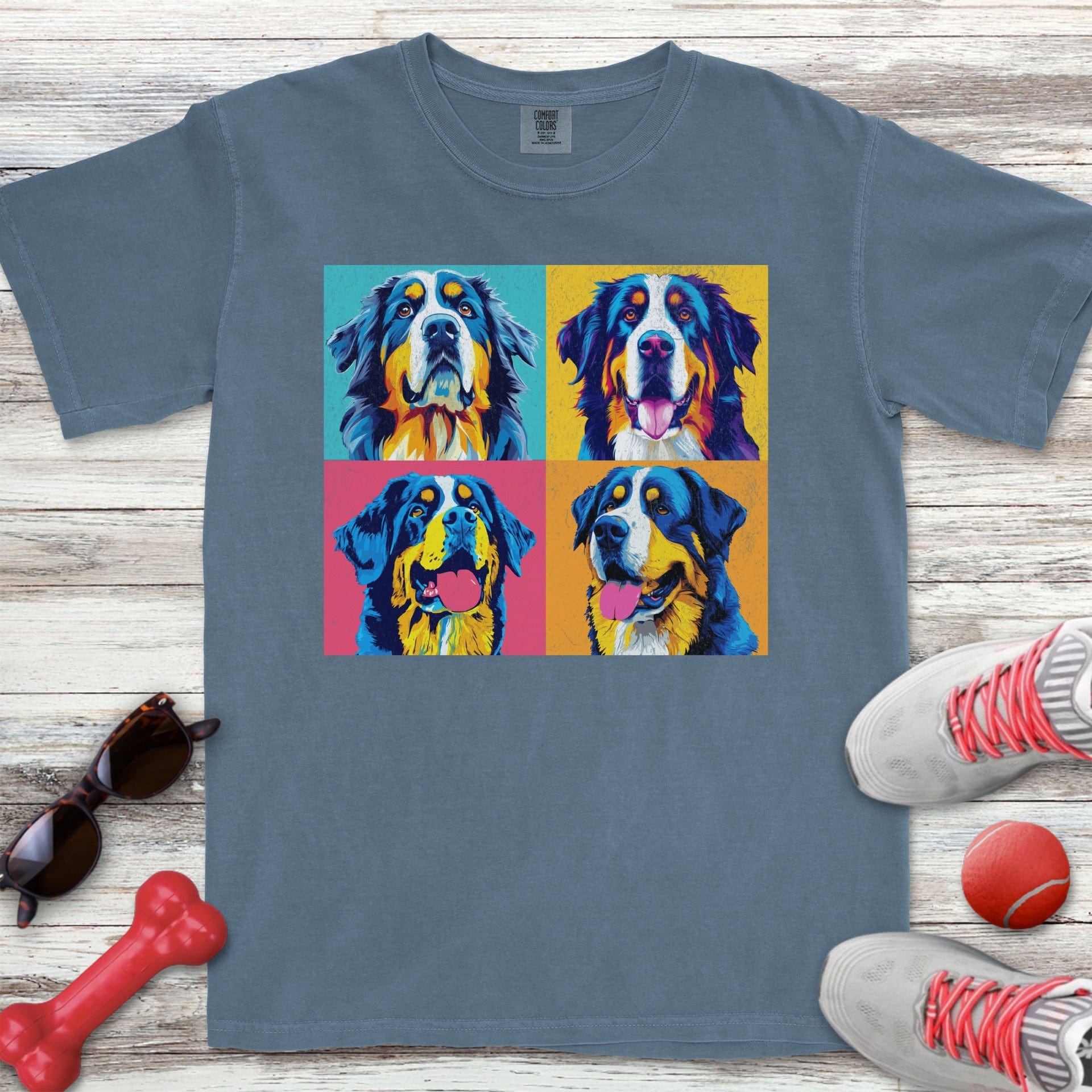 Bernese Mountain Dog Pop Art T-Shirt