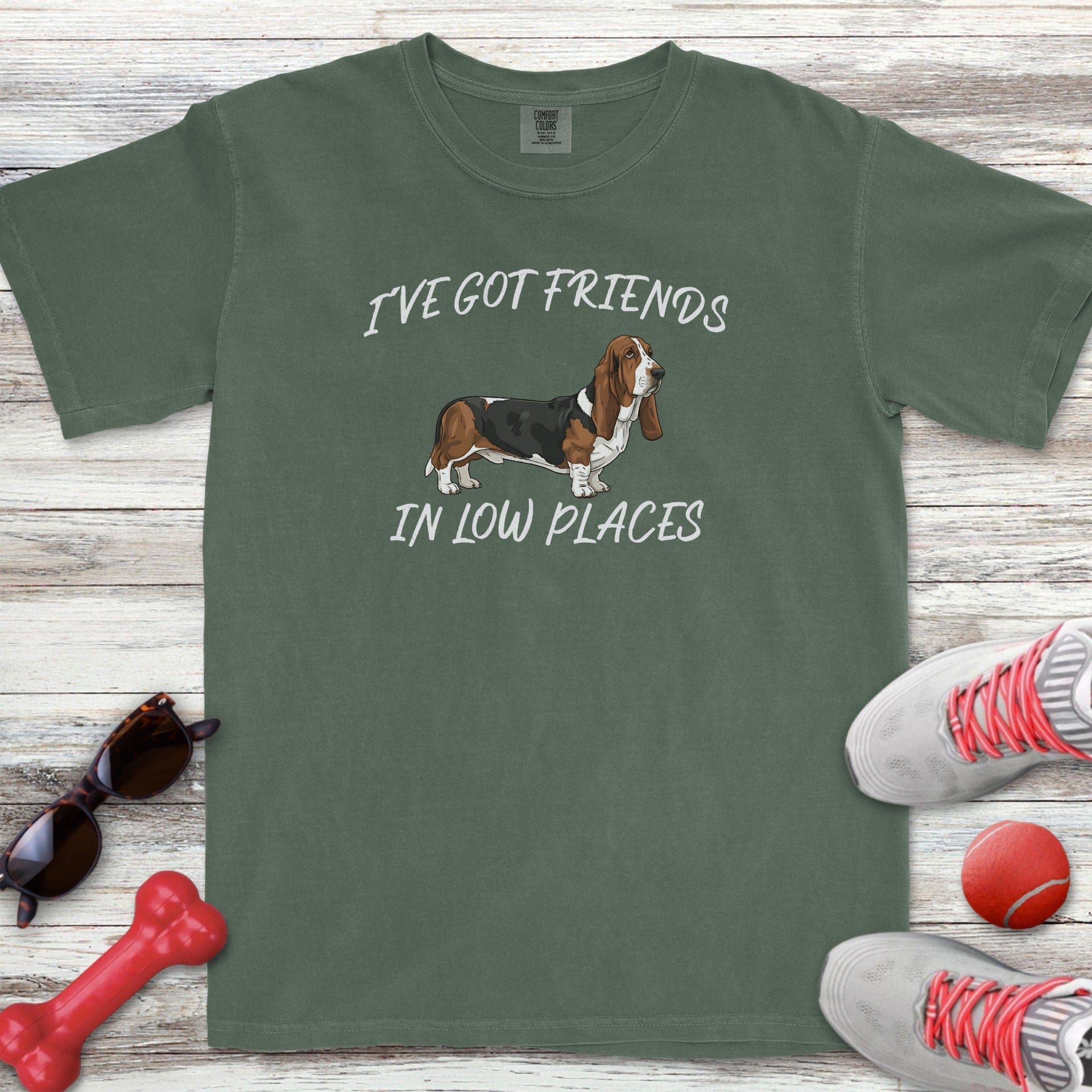 Basset Hound Low Places T-Shirt