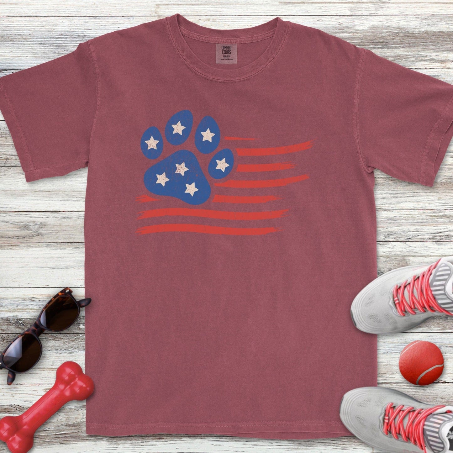 Paw Print Flag T-Shirt