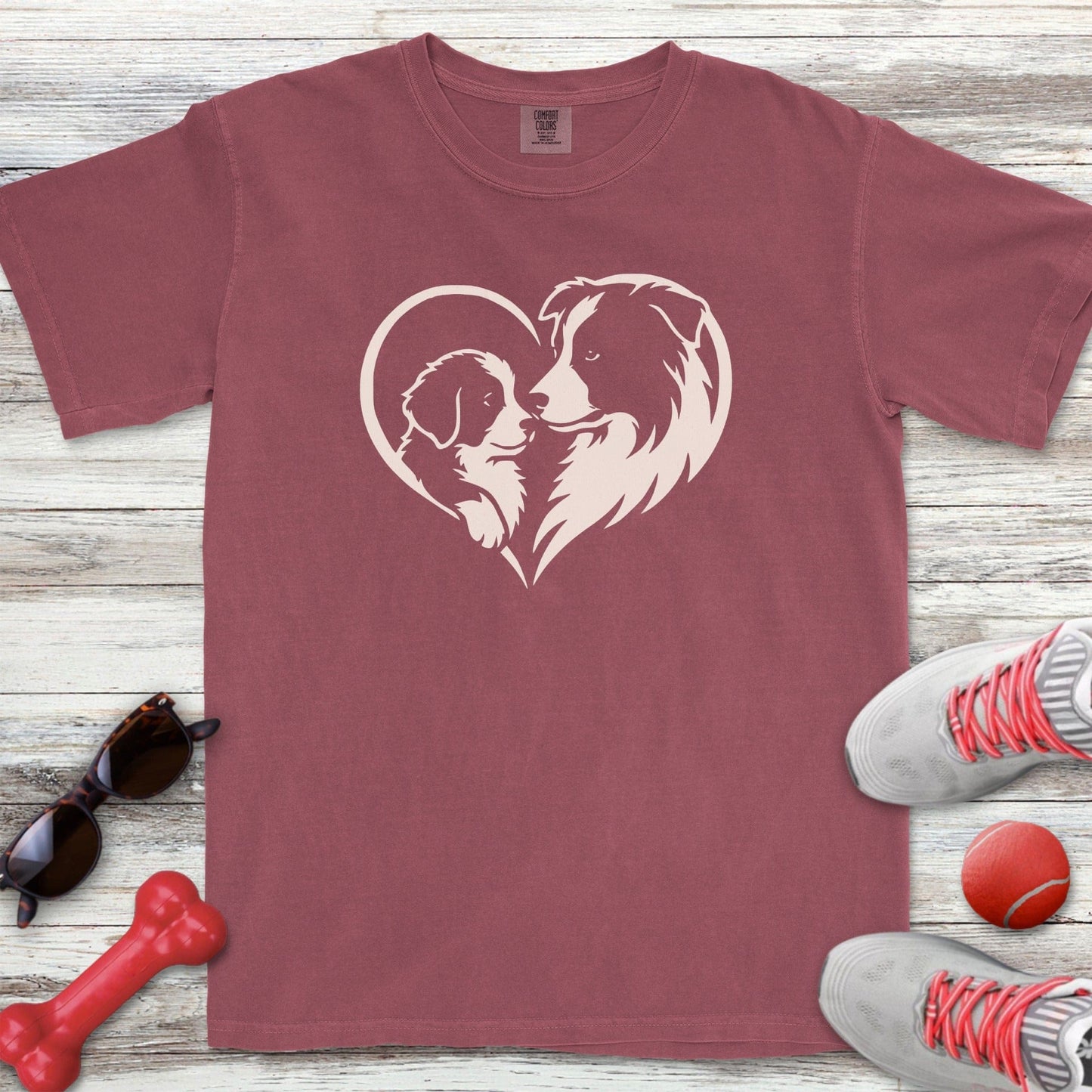 Border Collie Heart Bond T-Shirt