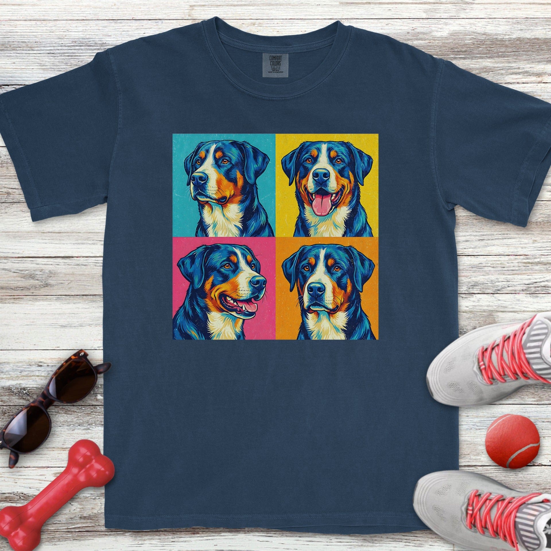 Swiss Mountain Dog Pop Art T-Shirt