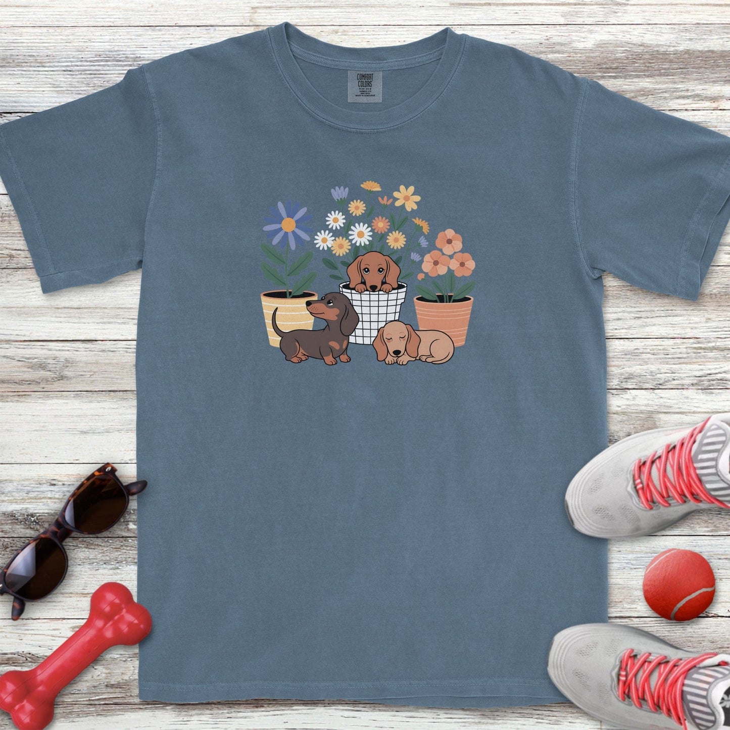 Dachshunds & Plants T-Shirt