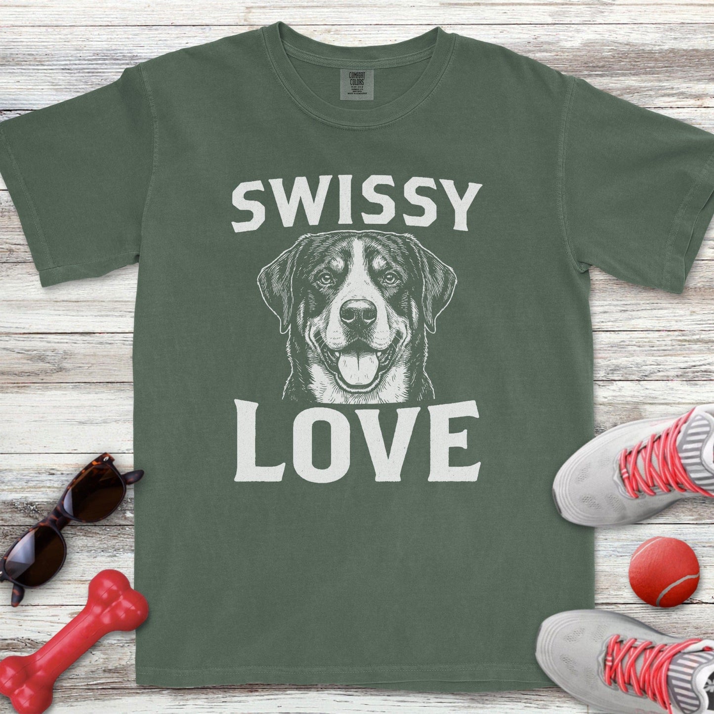 Swiss Mountain Dog Love Portrait T-Shirt