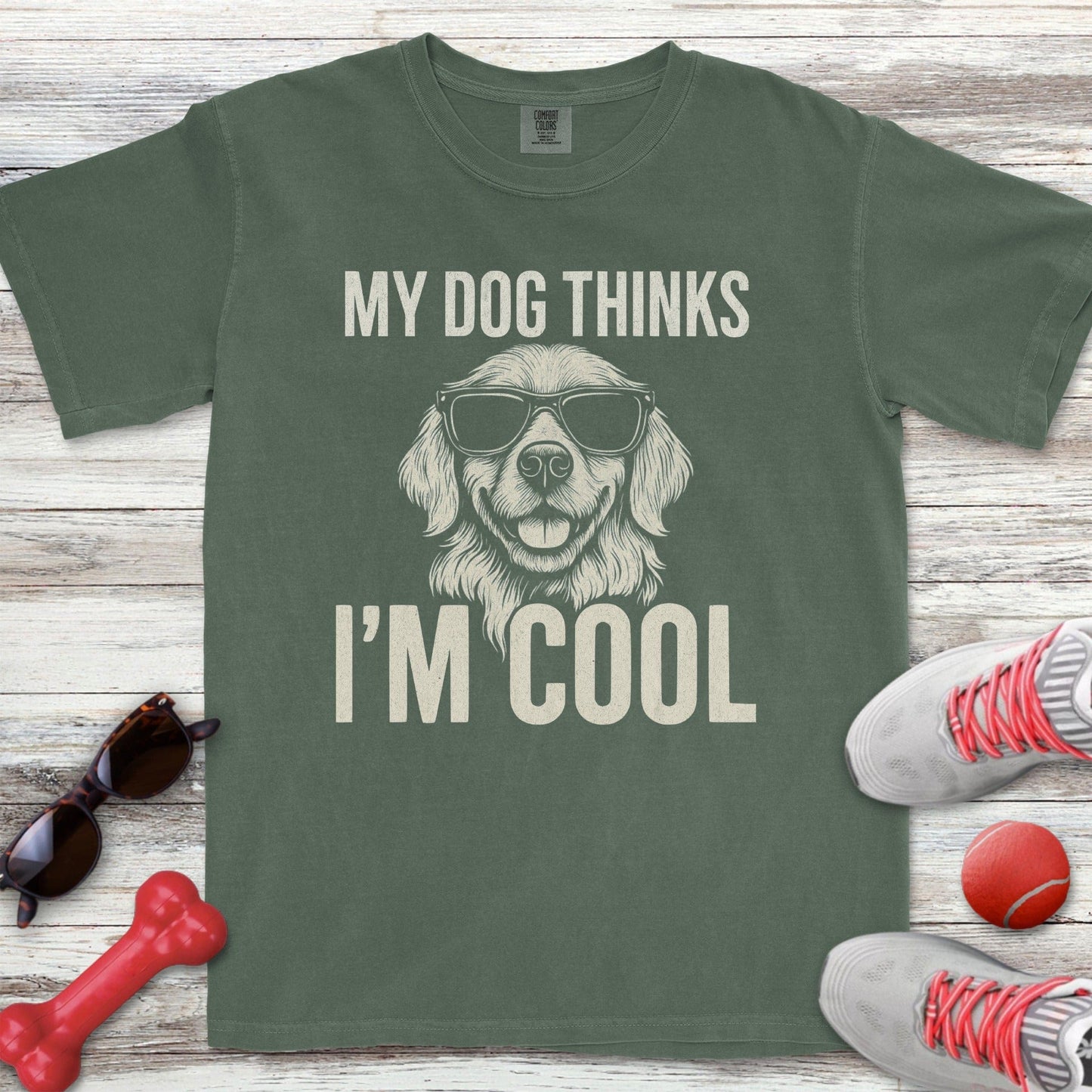 My Dog Thinks I'm Cool Golden T-Shirt