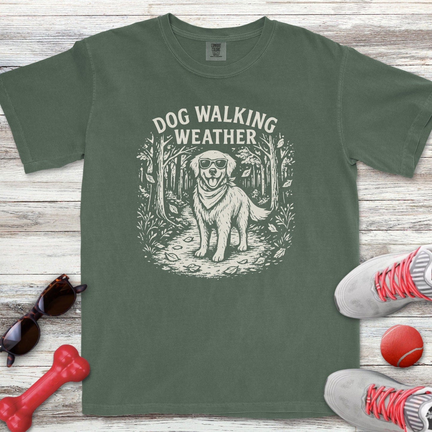 Cool Dog Walking Weather T-Shirt