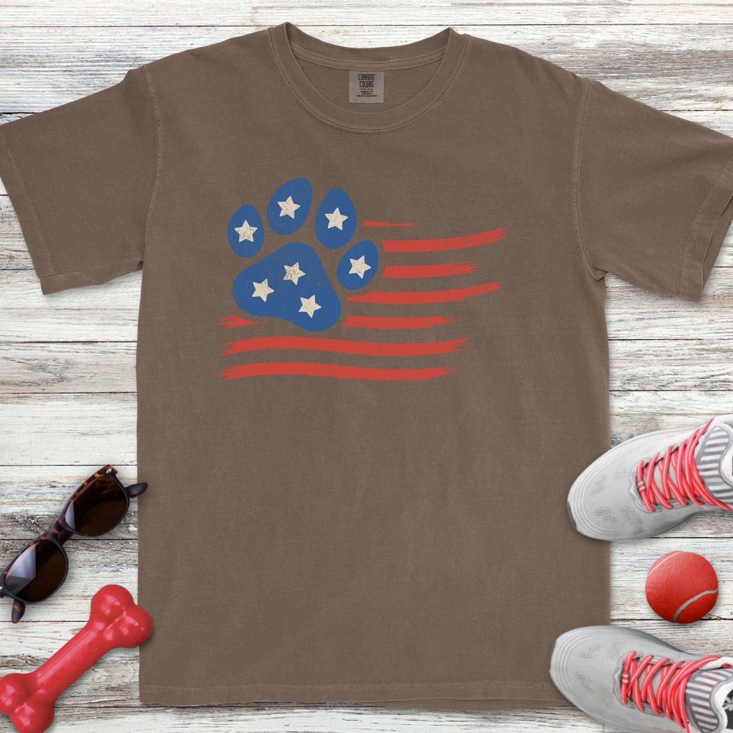 Paw Print Flag T-Shirt