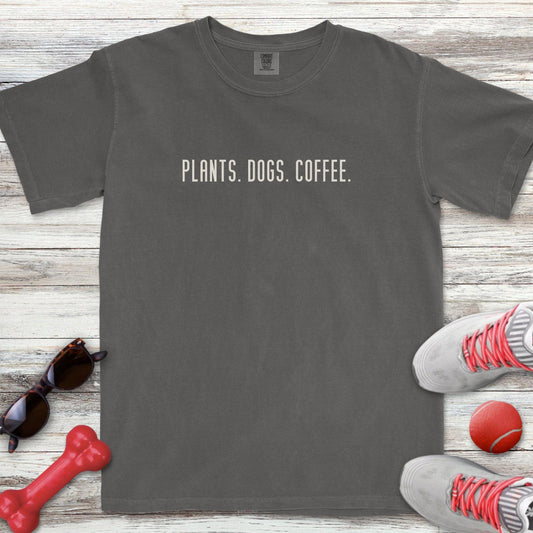 Plants Dogs Coffee T-Shirt