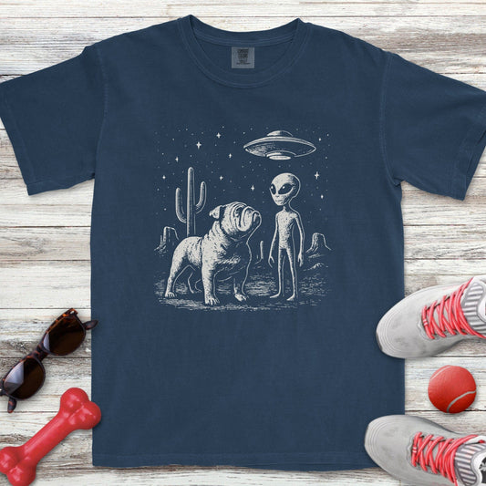 Bulldog Alien Encounter T-Shirt