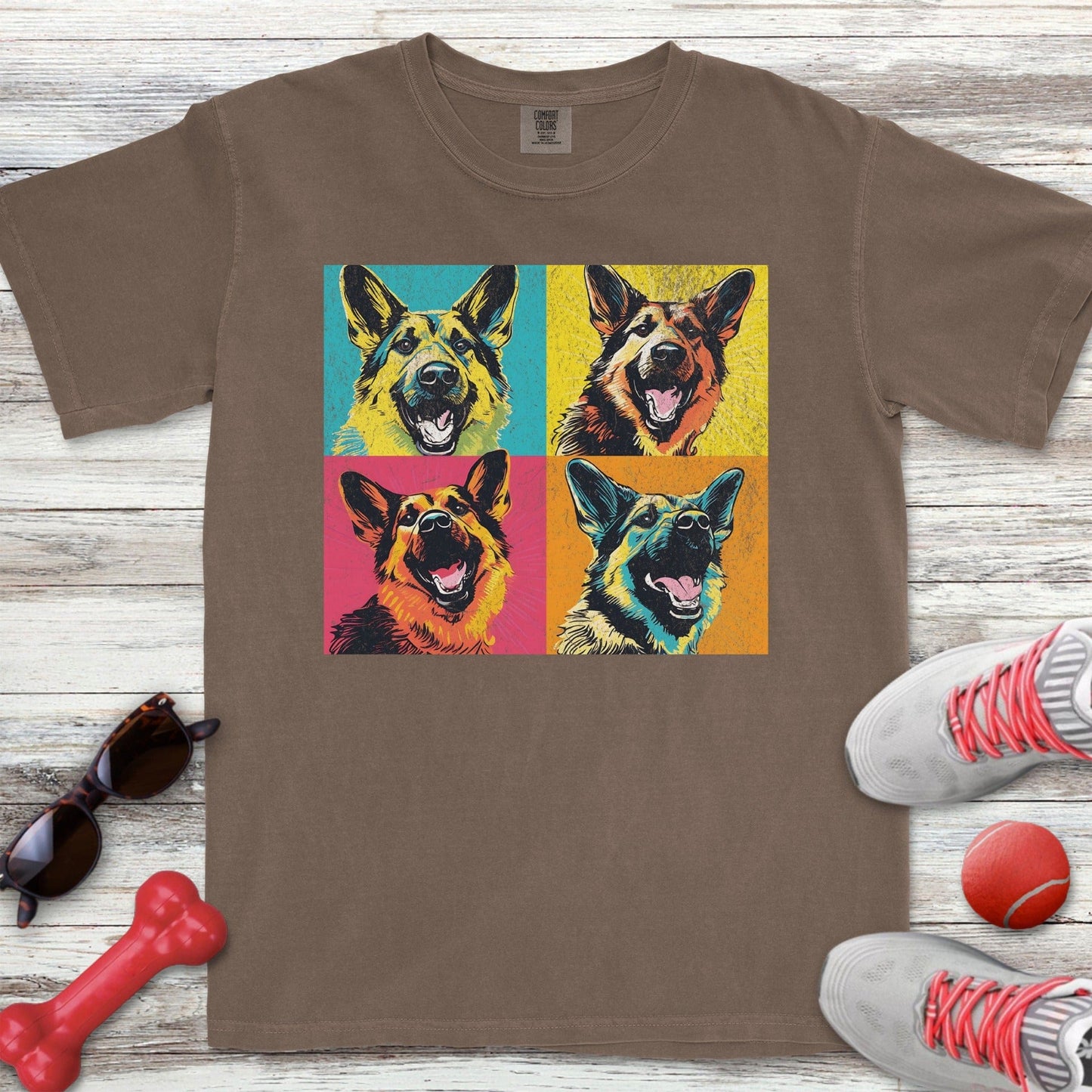 Pop Art German Shepherd Comfort Colors T-Shirt