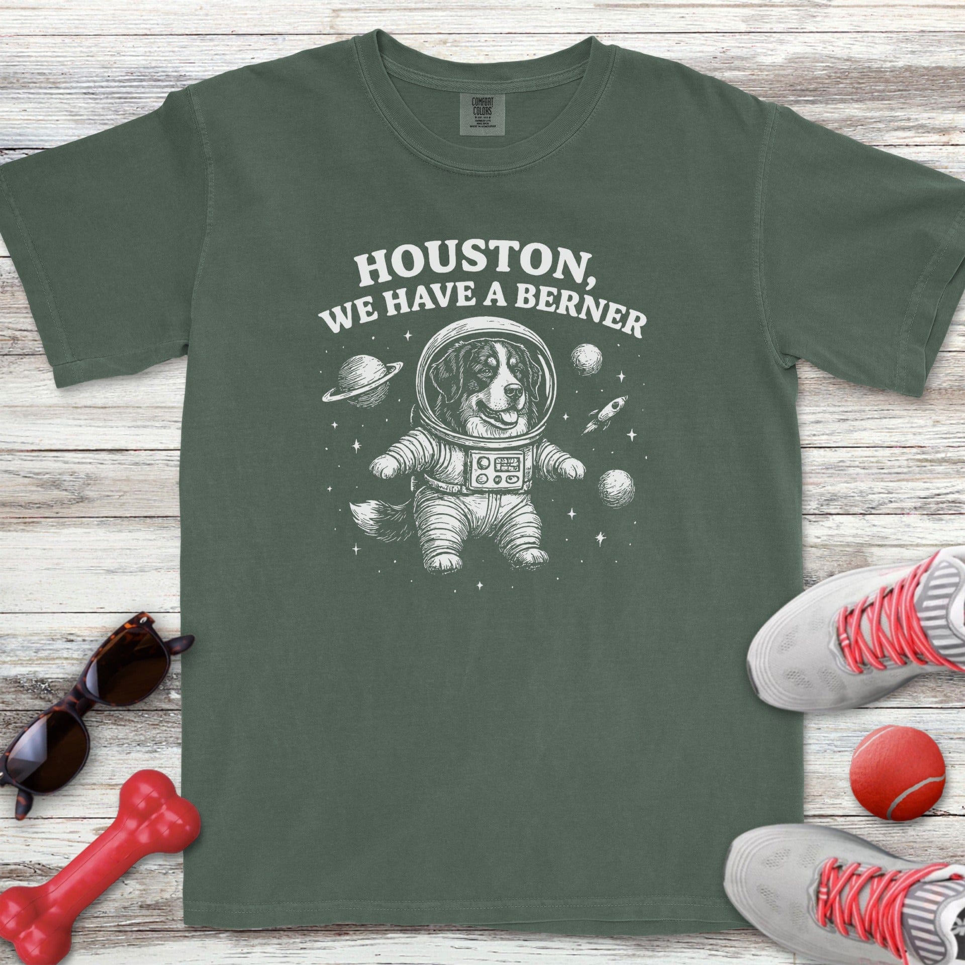 Bernese Mountain Dog Astronaut T-Shirt