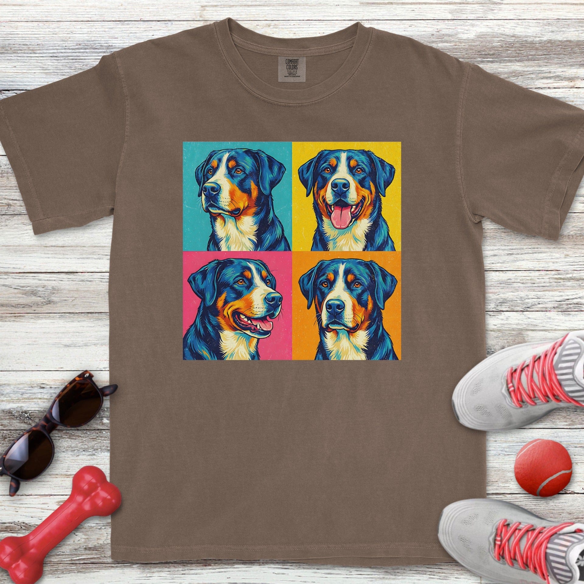 Swiss Mountain Dog Pop Art T-Shirt