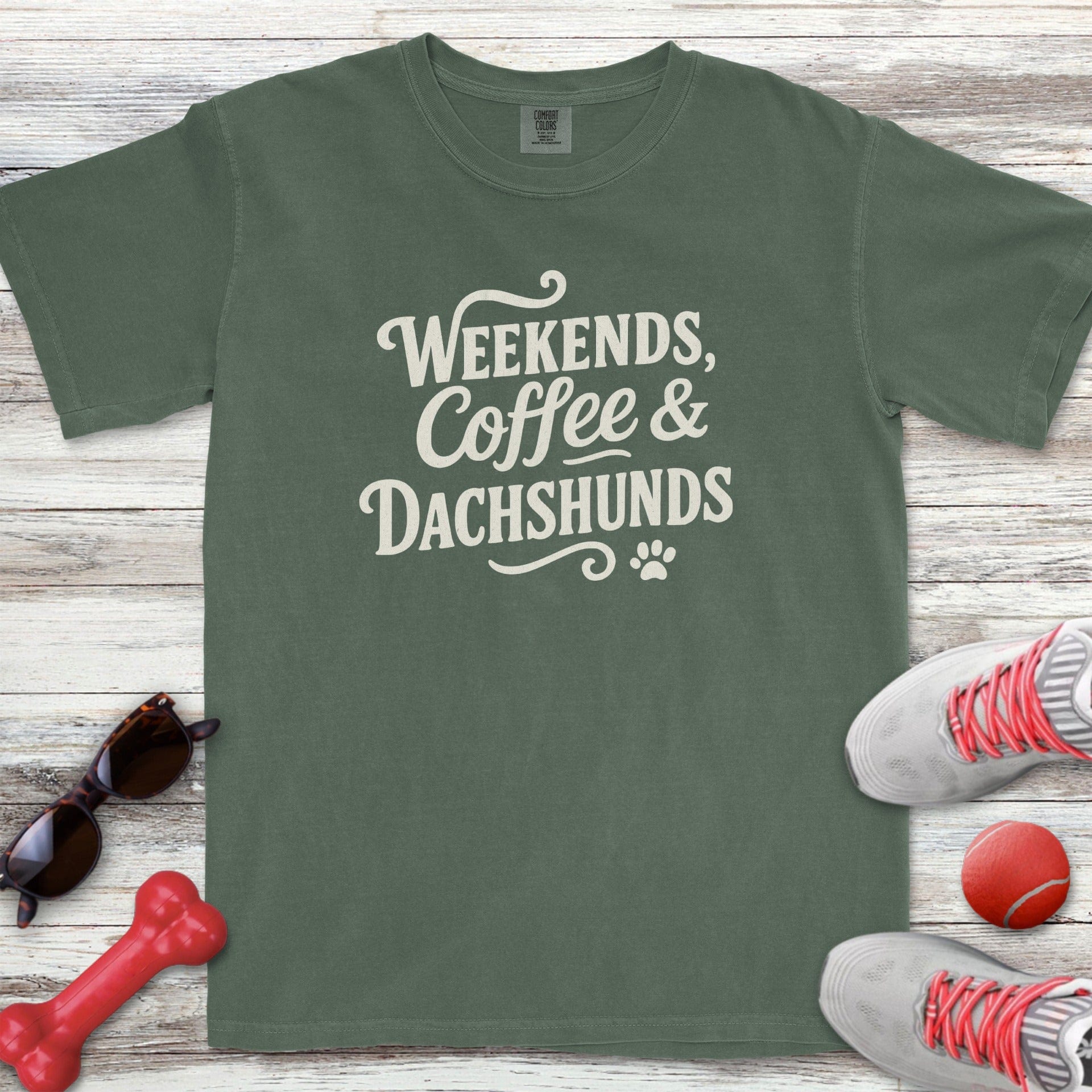 Weekends Coffee Dachshunds T-Shirt