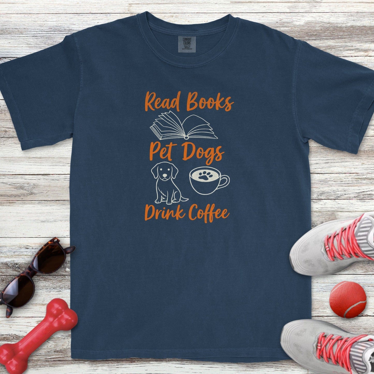 Book Dogs Coffee T-Shirt