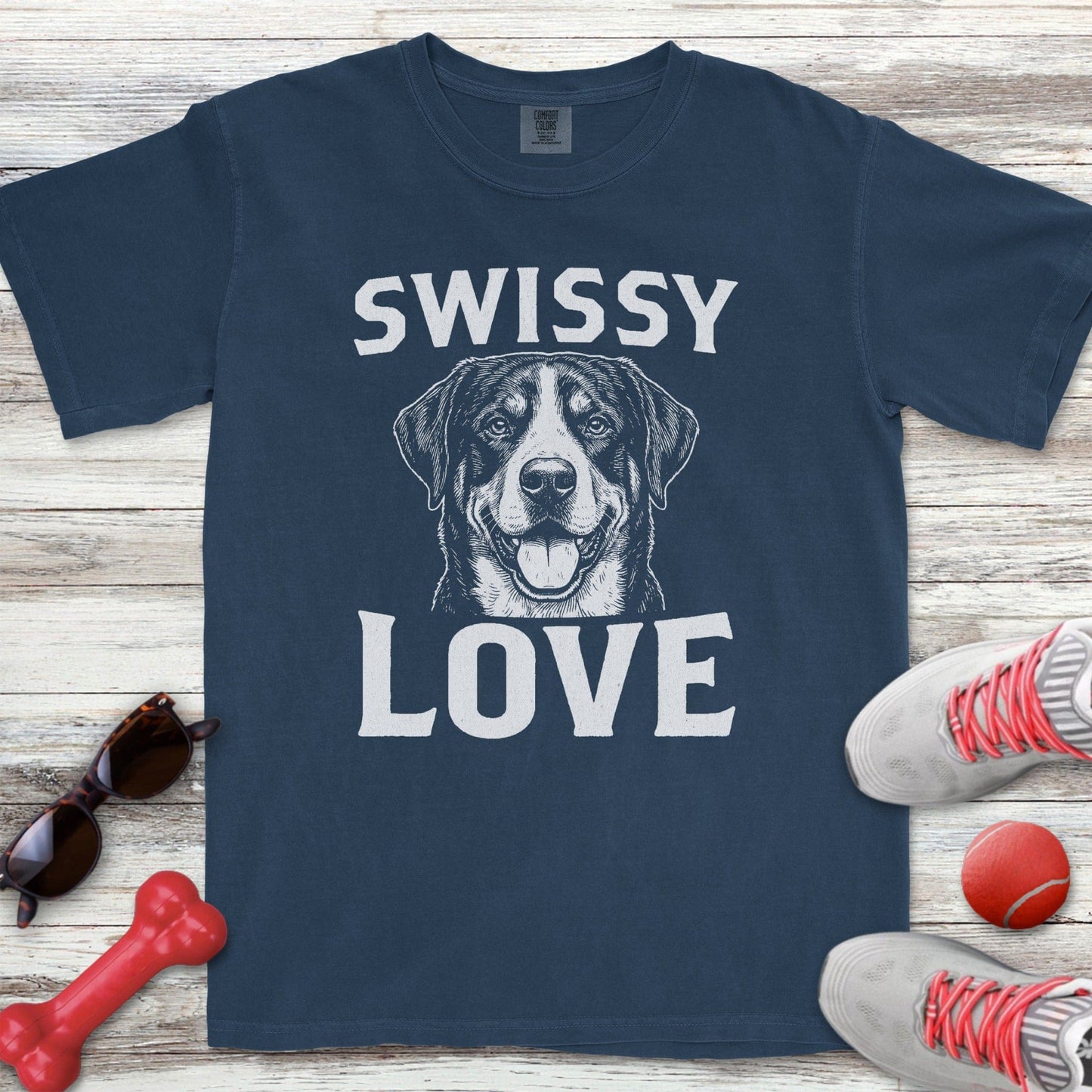 Swiss Mountain Dog Love Portrait T-Shirt