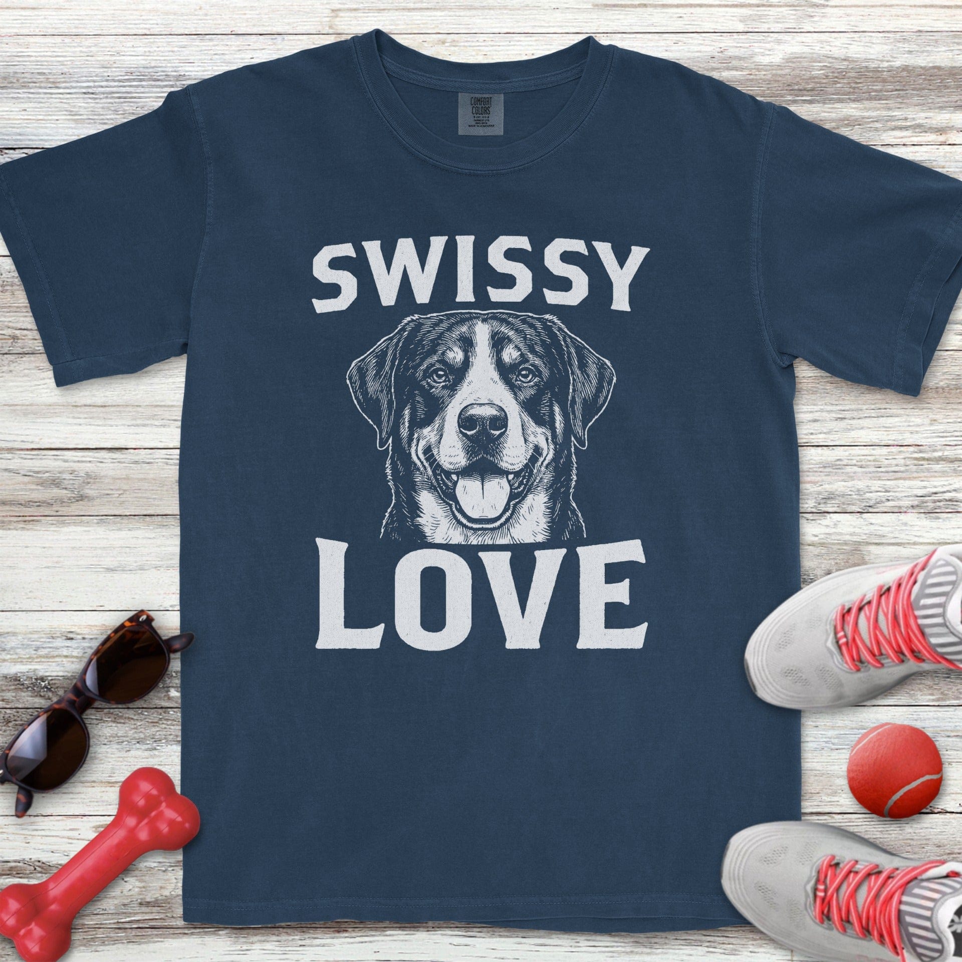 Swiss Mountain Dog Love Portrait T-Shirt