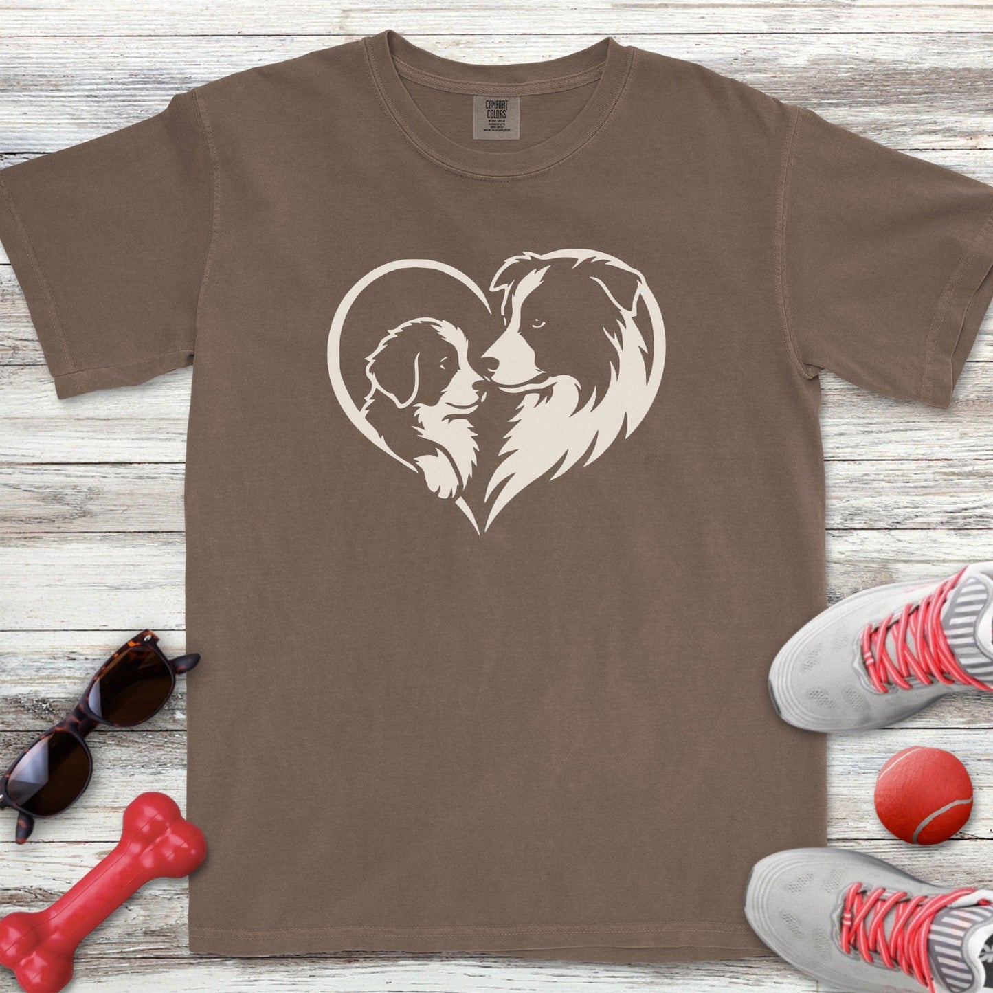 Border Collie Heart Bond T-Shirt