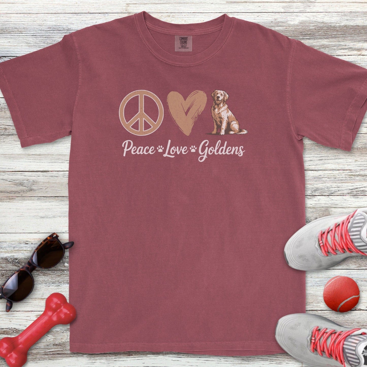 Peace Love Golden Retrievers T-Shirt