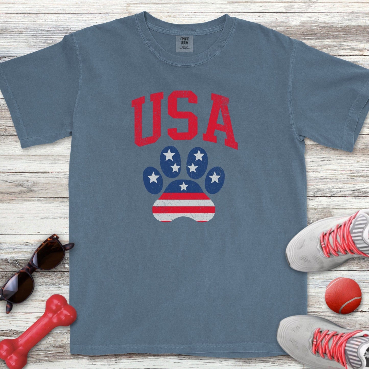 USA Paw Print T-Shirt