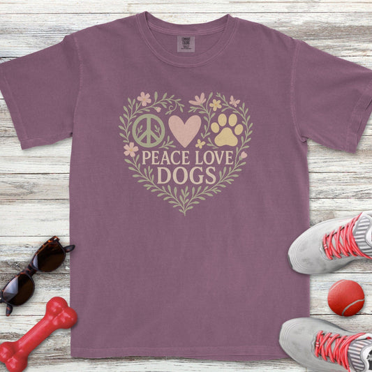 Peace Love Dogs Floral T-Shirt