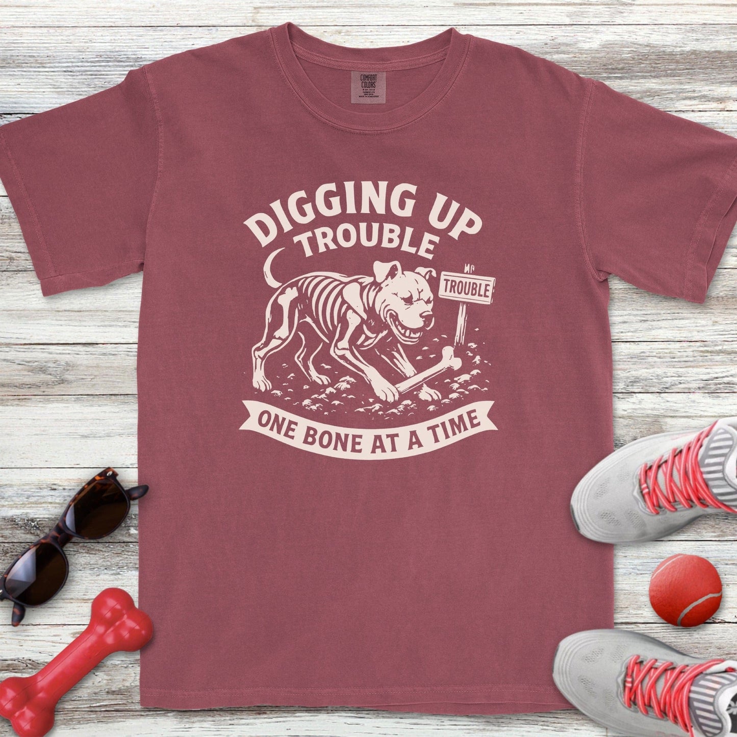 Digging Up Trouble Pit Bull T-Shirt