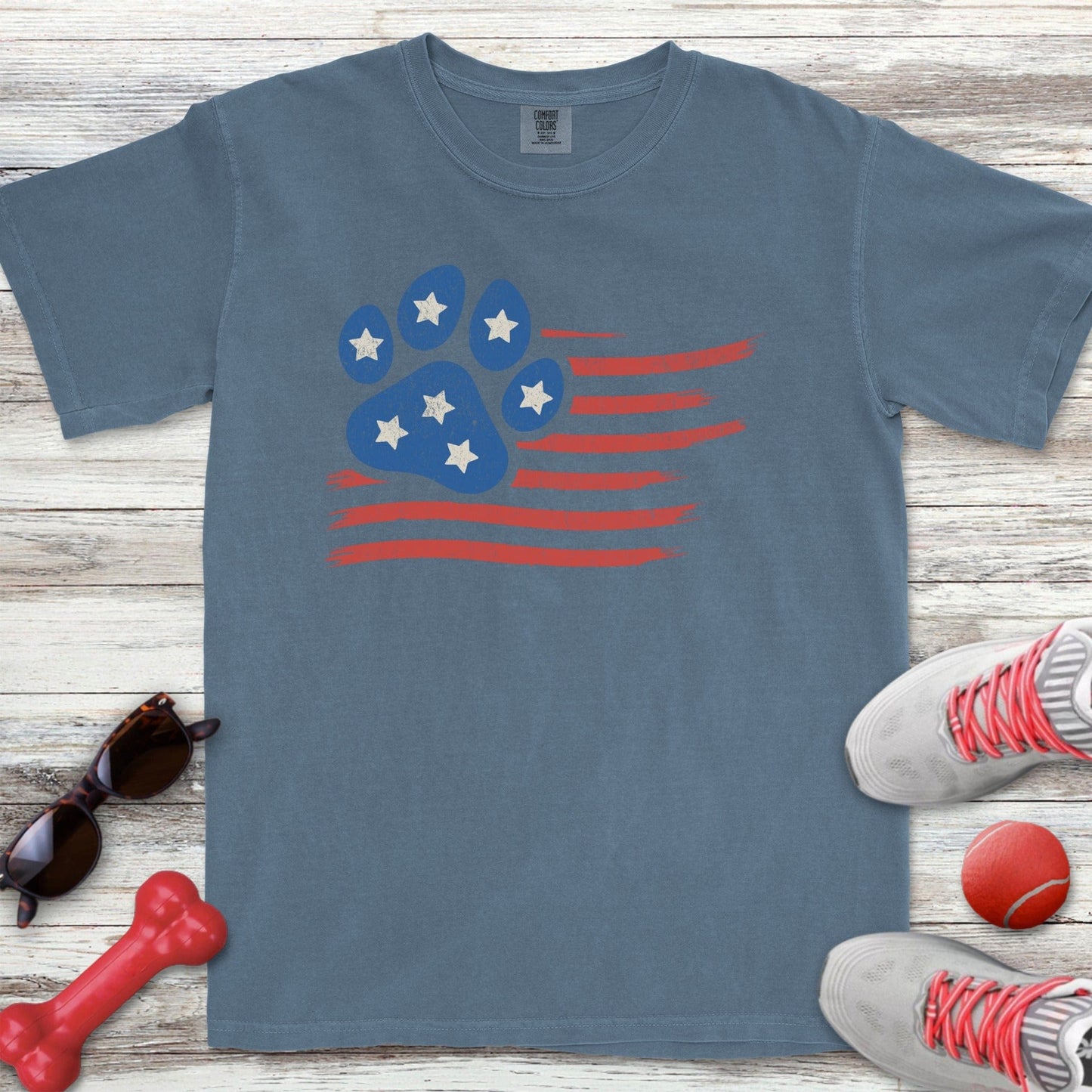 Paw Print Flag T-Shirt