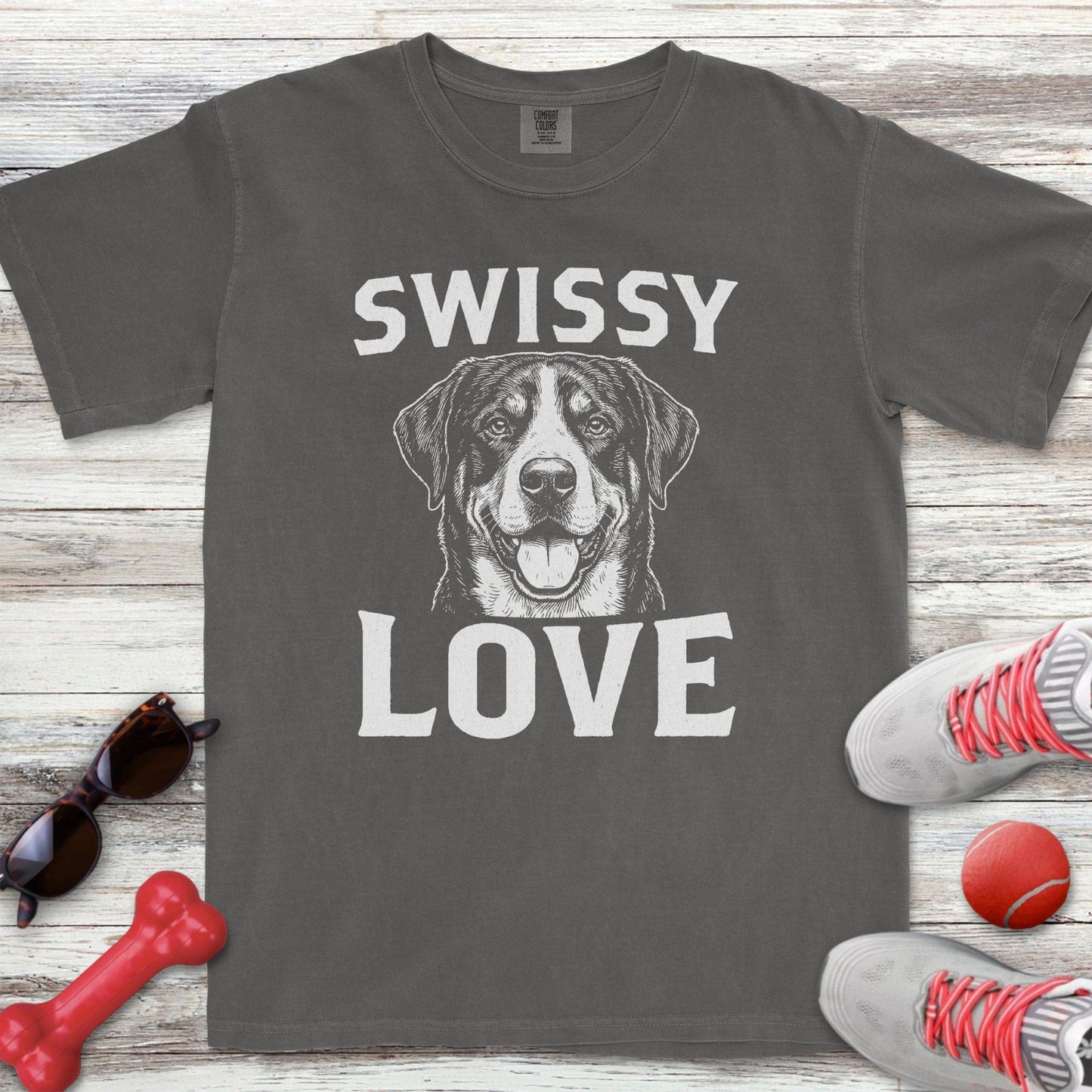 Swiss Mountain Dog Love Portrait T-Shirt