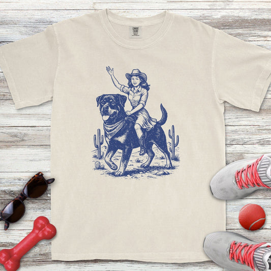 Cowgirl Rottweiler T-Shirt