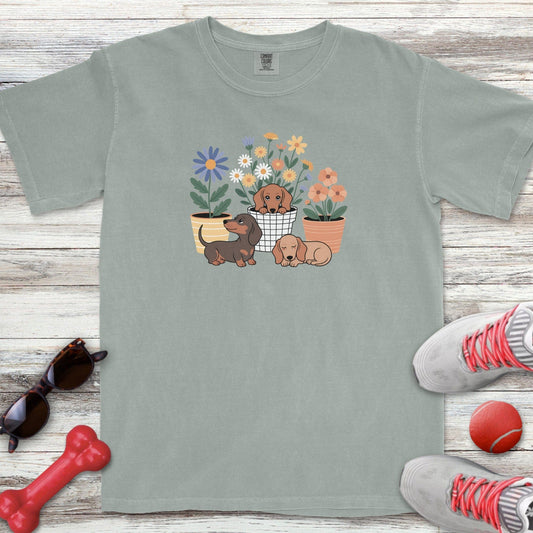 Dachshunds & Plants T-Shirt