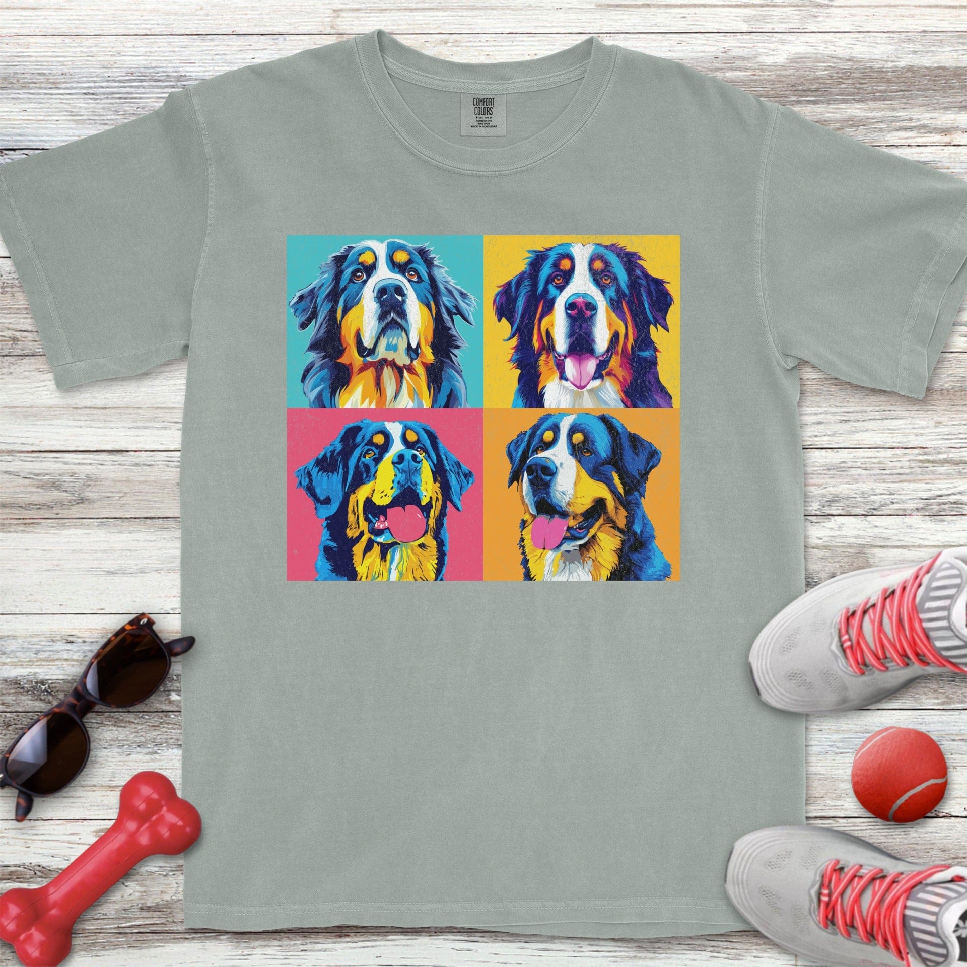 Bernese Mountain Dog Pop Art T-Shirt