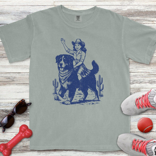 Cowgirl Bernese Mountain Dog T-Shirt