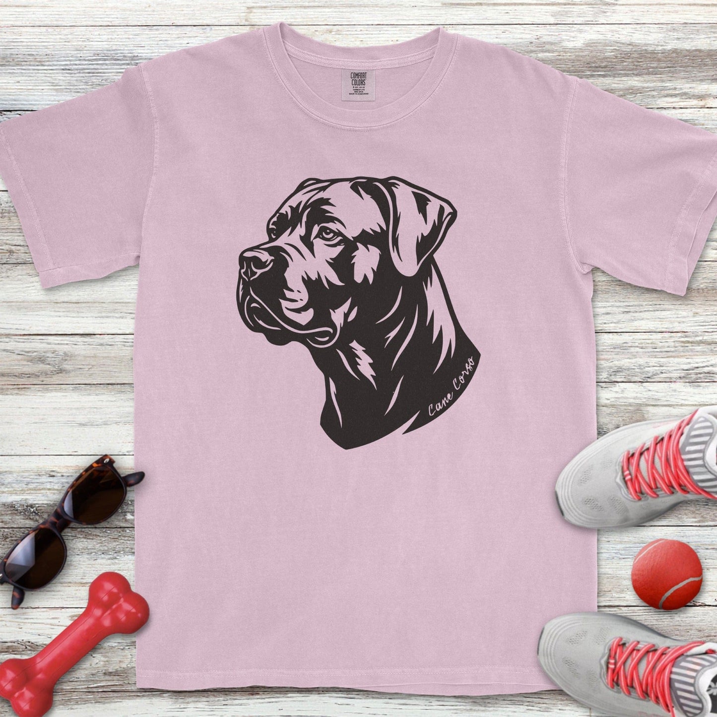 Cane Corso Woodcut Portrait T-Shirt