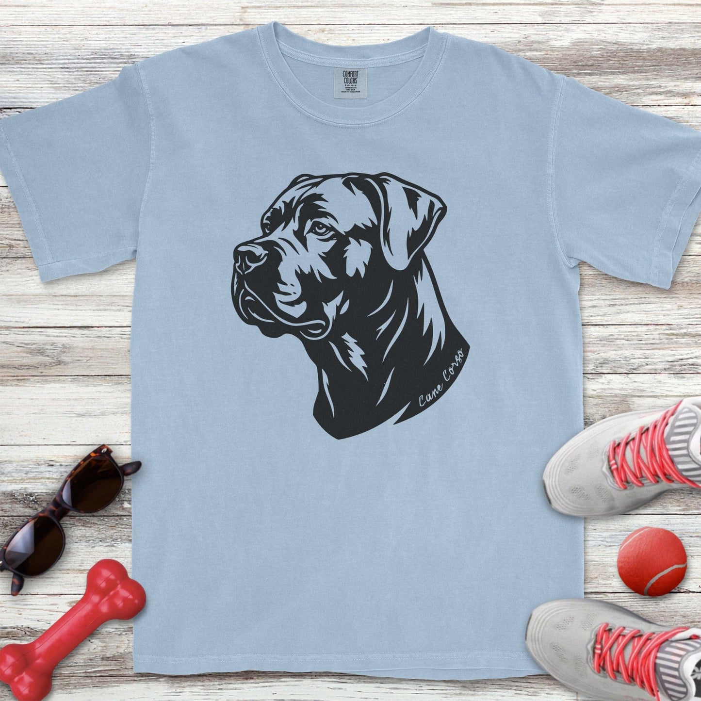 Cane Corso Woodcut Portrait T-Shirt