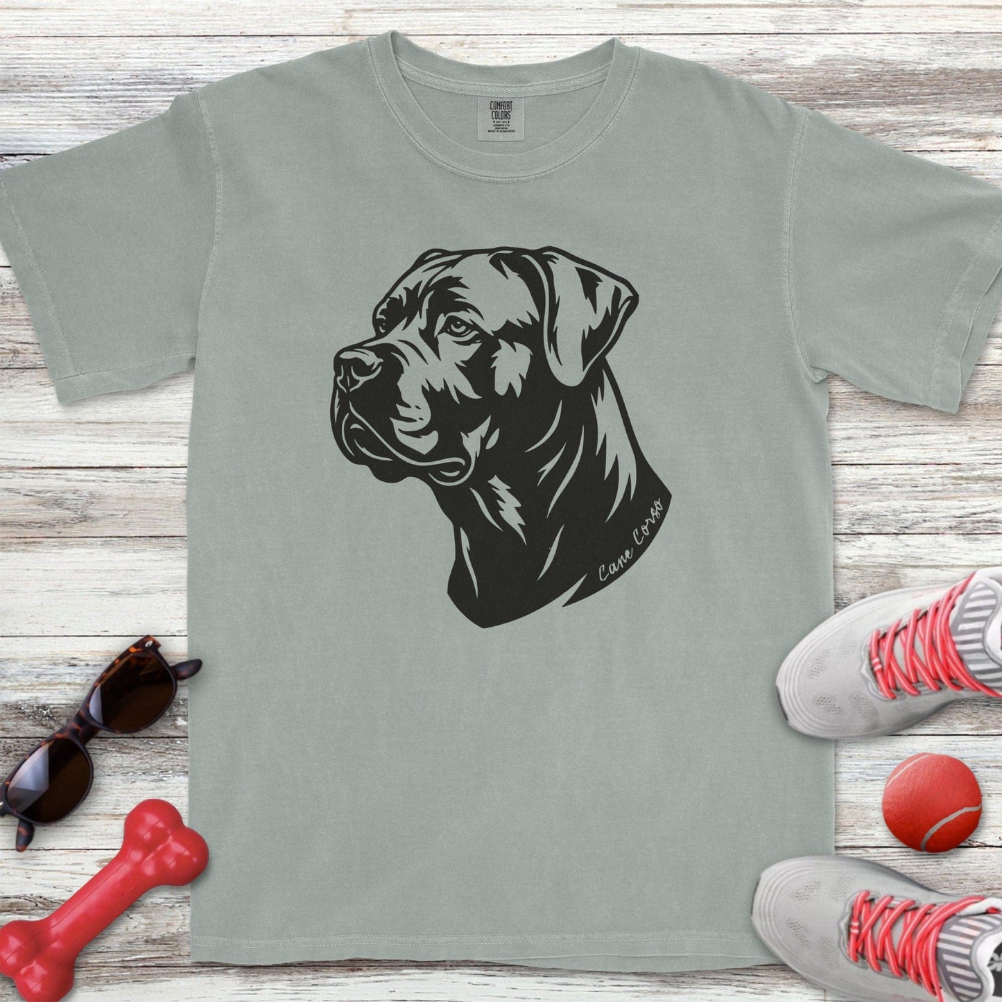 Cane Corso Woodcut Portrait T-Shirt