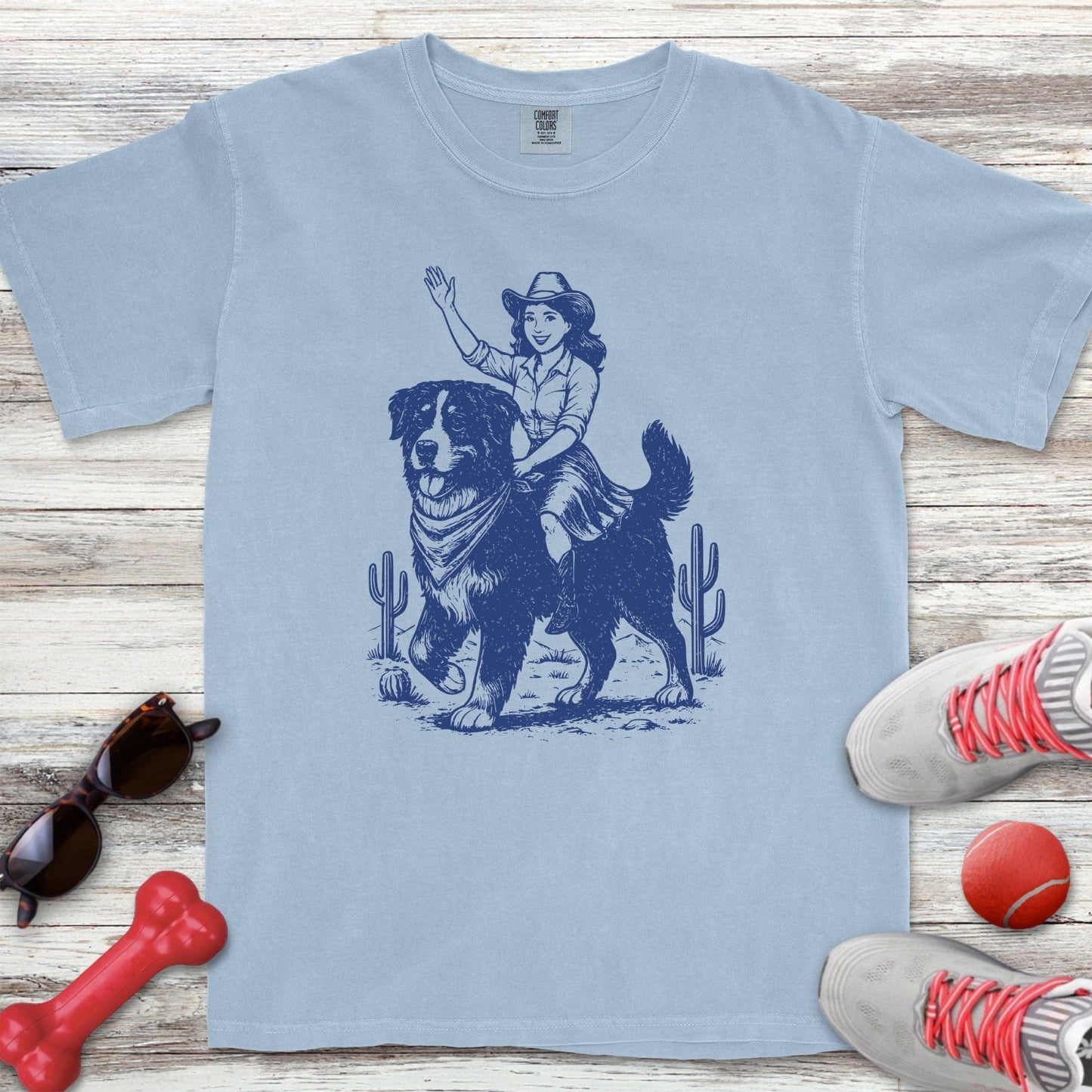 Cowgirl Bernese Mountain Dog T-Shirt