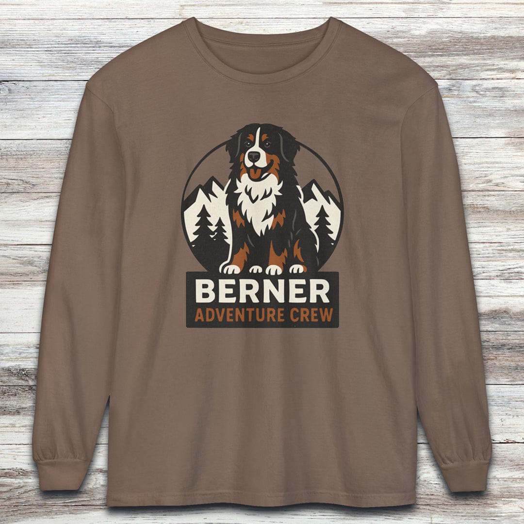 Bernese Mountain Dog Adventure Crew Long Sleeve Tee