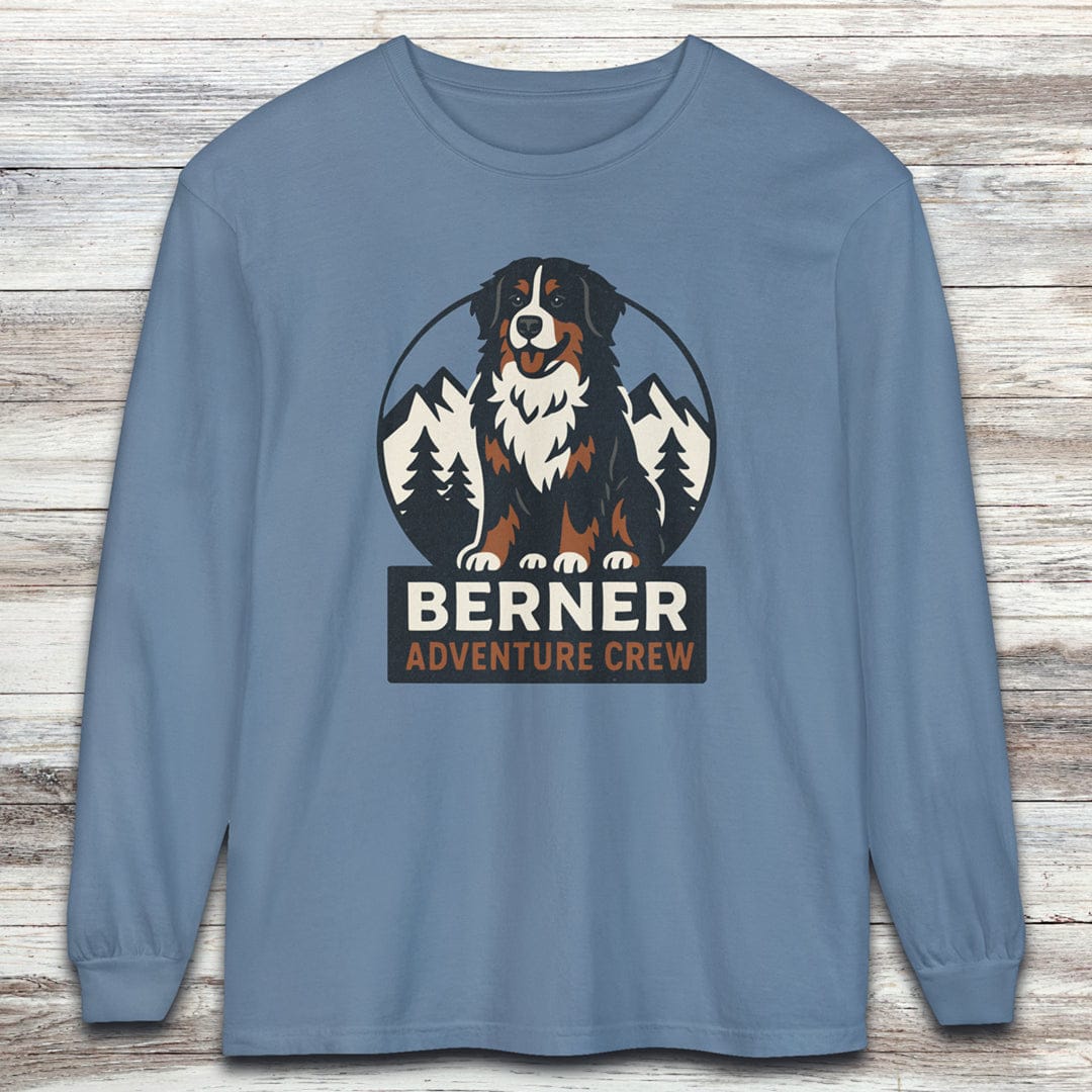 Bernese Mountain Dog Adventure Crew Long Sleeve Tee