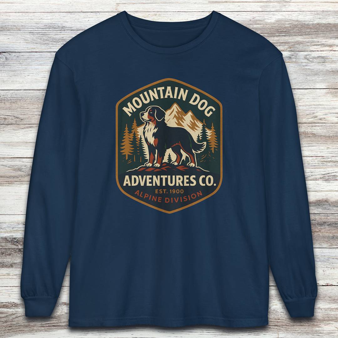 Bernese Mountain Dog Adventures Long Sleeve Tee