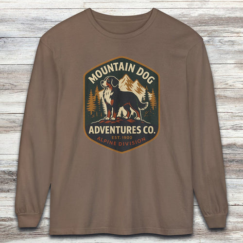 Bernese Mountain Dog Adventures Long Sleeve Tee
