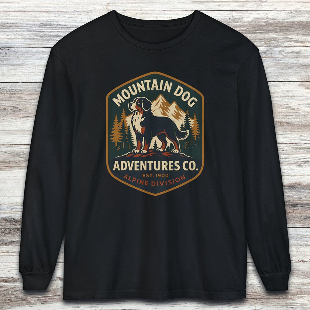 Bernese Mountain Dog Adventures Long Sleeve Tee