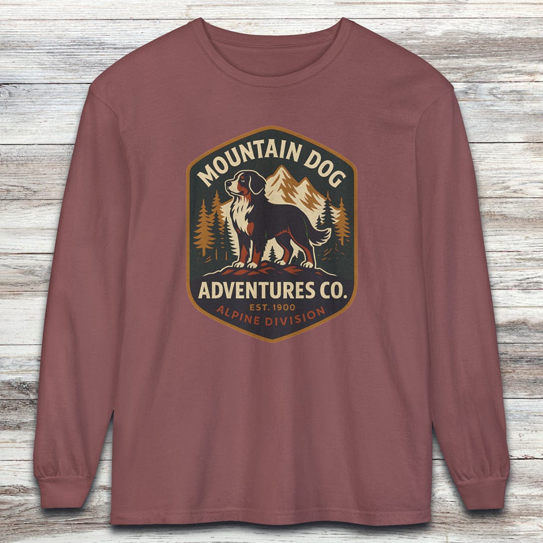 Bernese Mountain Dog Adventures Long Sleeve Tee