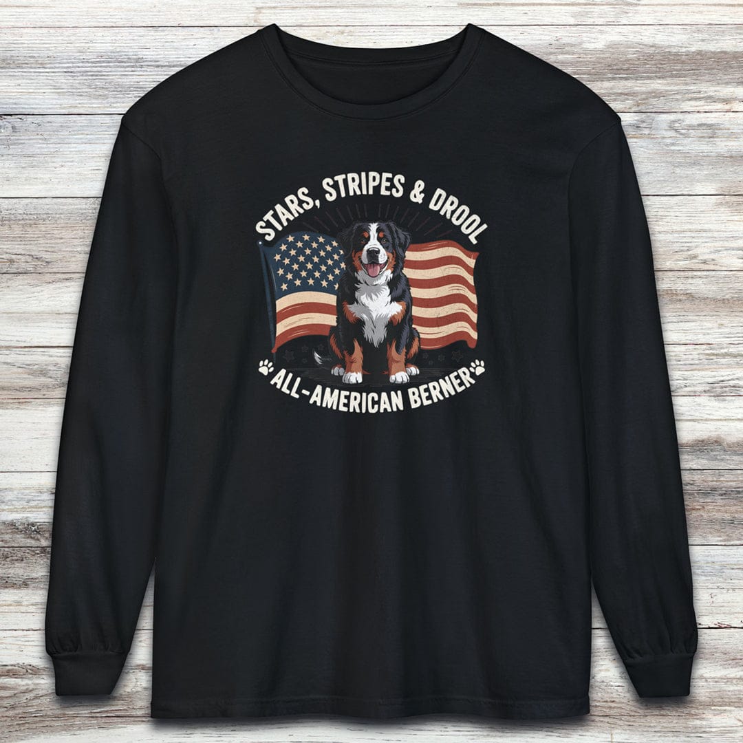 Bernese Mountain Dog All American Long Sleeve Tee