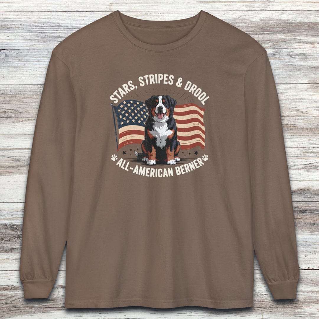 Bernese Mountain Dog All American Long Sleeve Tee
