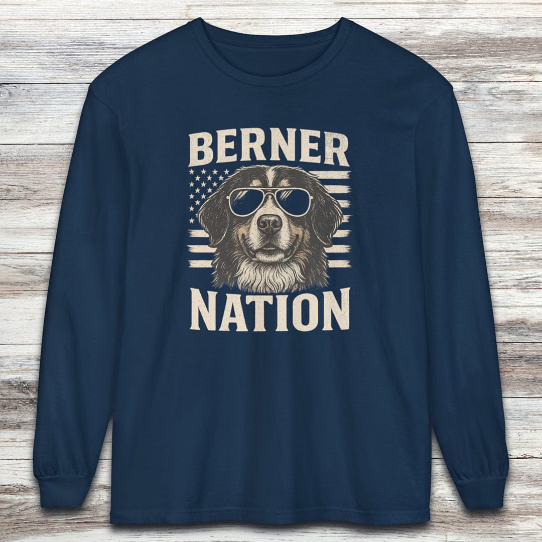 Bernese Mountain Dog Nation Long Sleeve Tee
