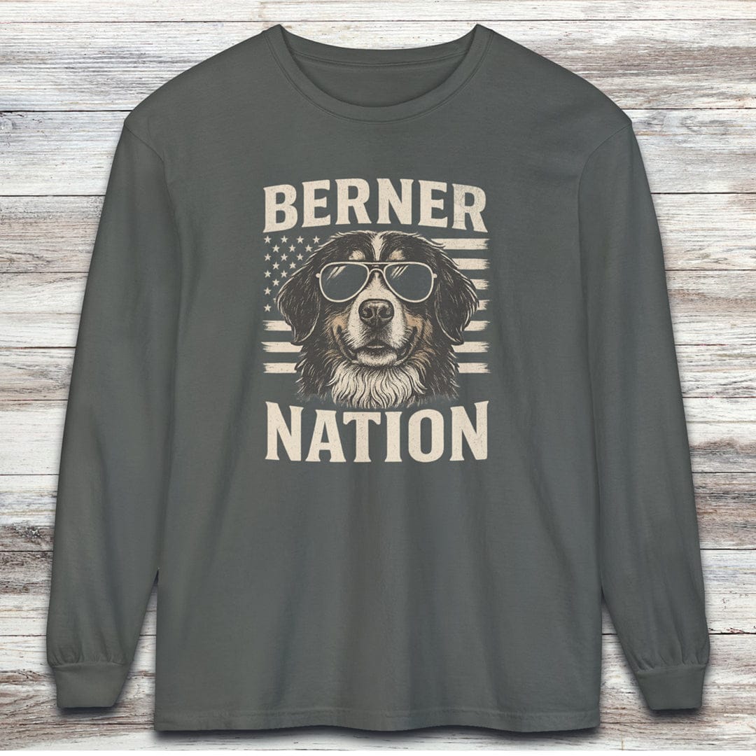 Bernese Mountain Dog Nation Long Sleeve Tee