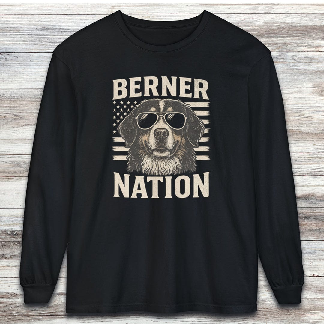 Bernese Mountain Dog Nation Long Sleeve Tee