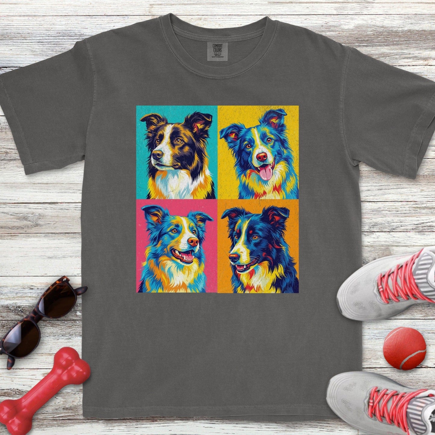 Pop Art Border Collie T-Shirt