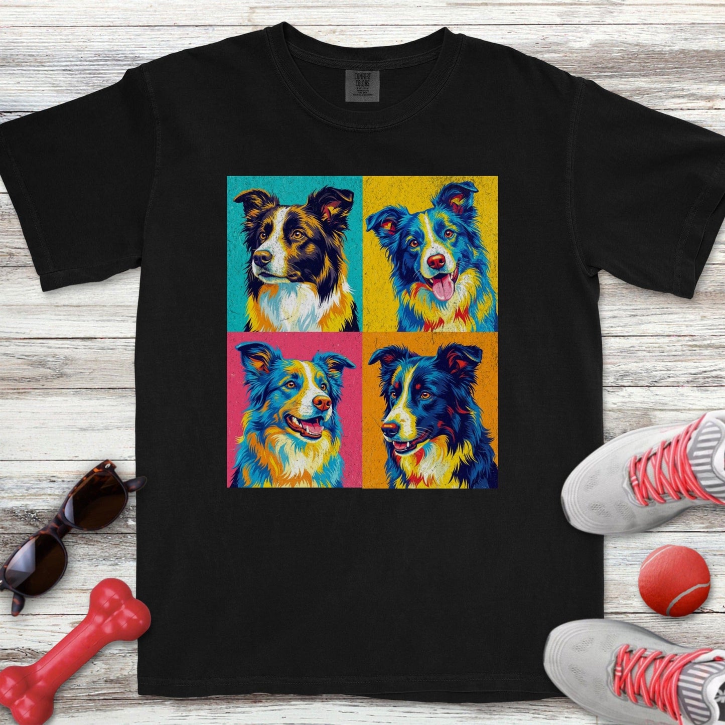 Pop Art Border Collie T-Shirt