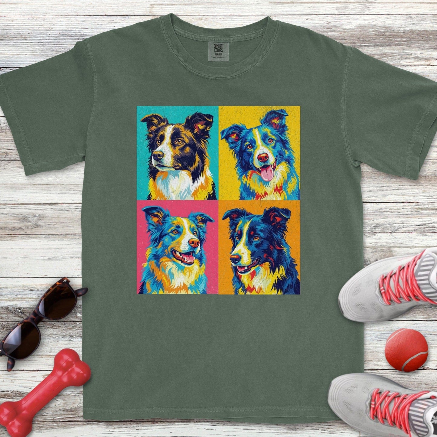 Pop Art Border Collie T-Shirt