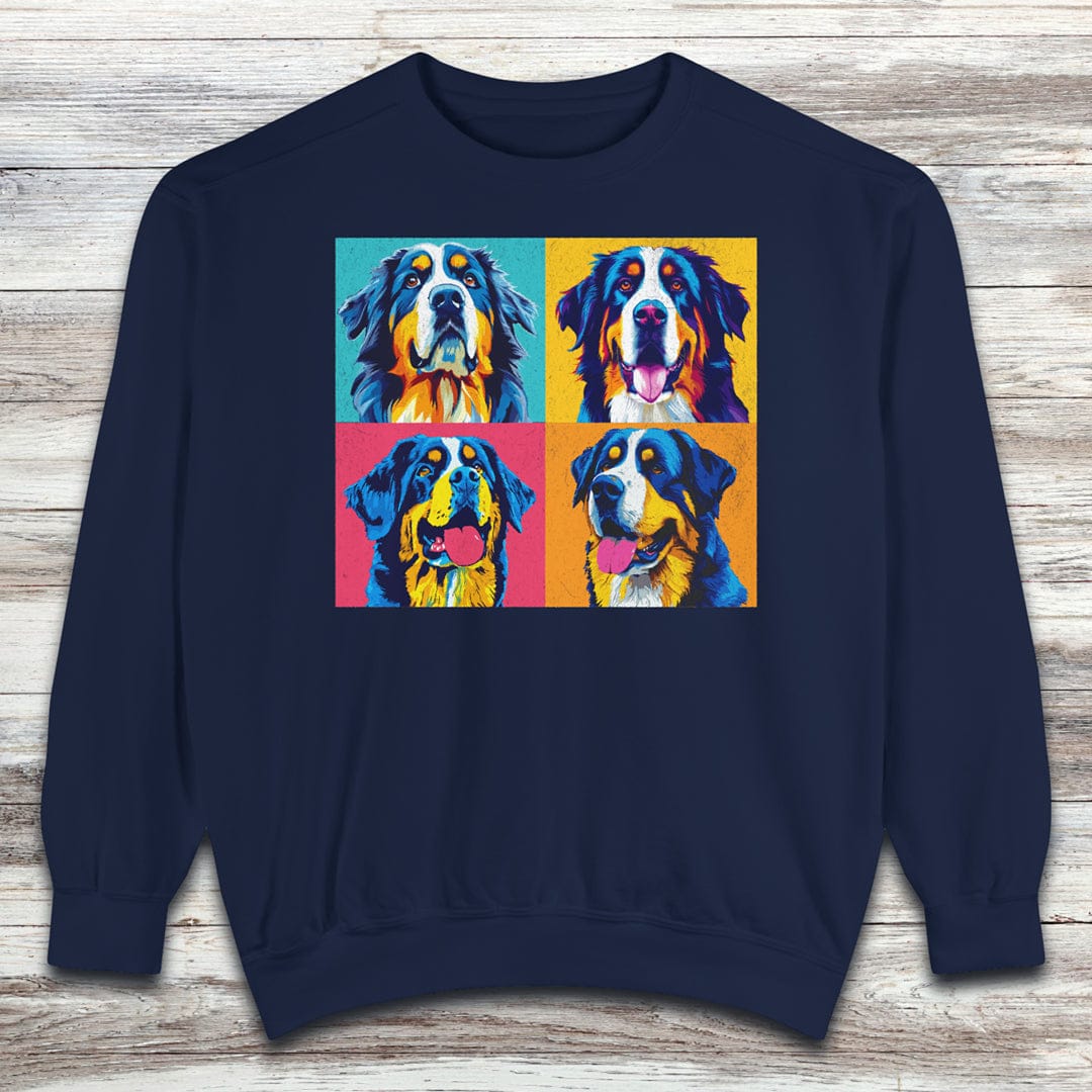 Bernese Mountain Dog Pop Art Sweatshirt