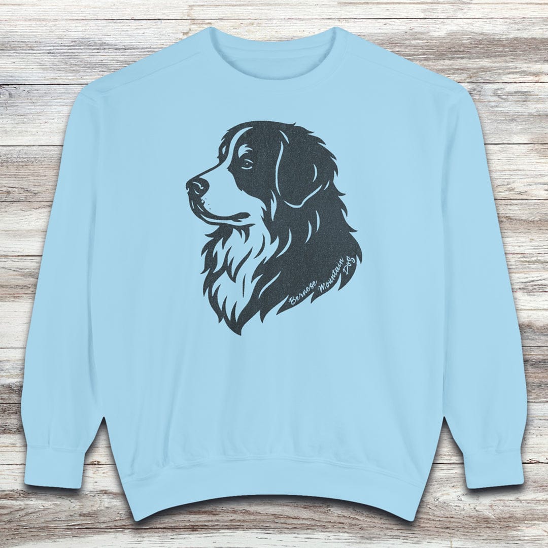 Bernese Mountain Dog Woodcut Portrait Sweatshirt